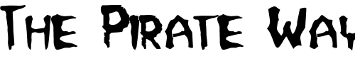 Font : Misfit2 Custom Text : The Pirate Way Test your own text here Click to download or to view this font on a tshirt that can be custom printed in Bali