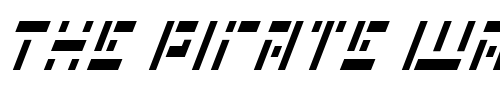 Font : Missile-Man-Italic-Cond Custom Text : The Pirate Way Test your own text here Click to download or to view this font on a tshirt that can be custom printed in Bali