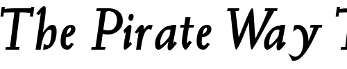 Font : MissiveSSK-BoldItalic Custom Text : The Pirate Way Test your own text here Click to download or to view this font on a tshirt that can be custom printed in Bali