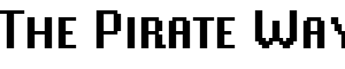 Font : Mister-Pixel-16-pt---Small-Caps Custom Text : The Pirate Way Test your own text here Click to download or to view this font on a tshirt that can be custom printed in Bali