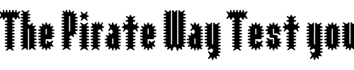 Font : ModulaRibbed Custom Text : The Pirate Way Test your own text here Click to download or to view this font on a tshirt that can be custom printed in Bali