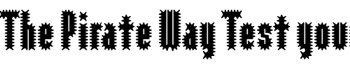 Font : ModulaRibbed-Regular Custom Text : The Pirate Way Test your own text here Click to download or to view this font on a tshirt that can be custom printed in Bali
