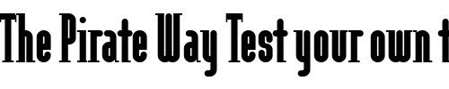 Font : ModulaRoundSerifBlack-Regular Custom Text : The Pirate Way Test your own text here Click to download or to view this font on a tshirt that can be custom printed in Bali