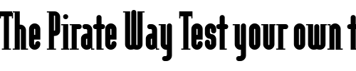Font : ModulaRoundSerifBlack-Round-Serif-Black Custom Text : The Pirate Way Test your own text here Click to download or to view this font on a tshirt that can be custom printed in Bali