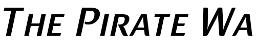 Font : MondialPlus-Demi-Italic-Caps-PDF Custom Text : The Pirate Way Test your own text here Click to download or to view this font on a tshirt that can be custom printed in Bali