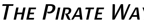 Font : MondialPlus-Normal-Italic-Caps-PDF Custom Text : The Pirate Way Test your own text here Click to download or to view this font on a tshirt that can be custom printed in Bali