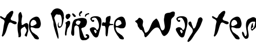 Font : Mondo-Loose Custom Text : The Pirate Way Test your own text here Click to download or to view this font on a tshirt that can be custom printed in Bali