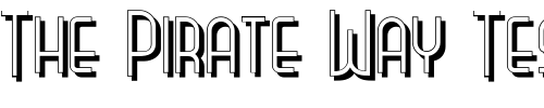 Font : Monicas-Salon-Shadow-NF Custom Text : The Pirate Way Test your own text here Click to download or to view this font on a tshirt that can be custom printed in Bali