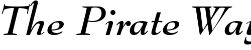 Font : Monitor-SSi-Bold-Italic Custom Text : The Pirate Way Test your own text here Click to download or to view this font on a tshirt that can be custom printed in Bali