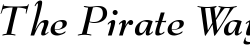Font : MonitorSSK-BoldItalic Custom Text : The Pirate Way Test your own text here Click to download or to view this font on a tshirt that can be custom printed in Bali
