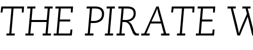 Font : MonologueLightCapsSSK-Italic Custom Text : The Pirate Way Test your own text here Click to download or to view this font on a tshirt that can be custom printed in Bali