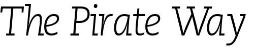 Font : MonologueLightSSK-Italic Custom Text : The Pirate Way Test your own text here Click to download or to view this font on a tshirt that can be custom printed in Bali