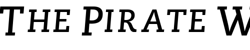 Font : MonologueSCapsSSK-BoldItalic Custom Text : The Pirate Way Test your own text here Click to download or to view this font on a tshirt that can be custom printed in Bali