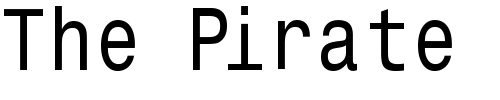 Font : MonospaceTypewriter Custom Text : The Pirate Way Test your own text here Click to download or to view this font on a tshirt that can be custom printed in Bali