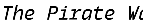 Font : MonoxRegularItalic Custom Text : The Pirate Way Test your own text here Click to download or to view this font on a tshirt that can be custom printed in Bali