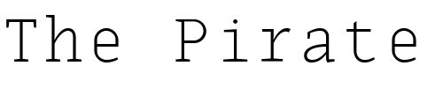Font : MonoxSerifExtraLight Custom Text : The Pirate Way Test your own text here Click to download or to view this font on a tshirt that can be custom printed in Bali