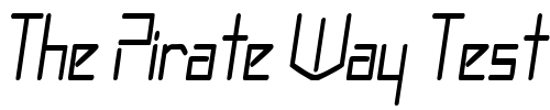 Font : MoonwalkerCondensed-Oblique Custom Text : The Pirate Way Test your own text here Click to download or to view this font on a tshirt that can be custom printed in Bali