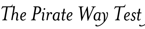 Font : MrsEavesSmartLigItalic Custom Text : The Pirate Way Test your own text here Click to download or to view this font on a tshirt that can be custom printed in Bali