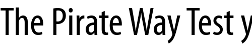 Font : Myriad-Condensed Custom Text : The Pirate Way Test your own text here Click to download or to view this font on a tshirt that can be custom printed in Bali