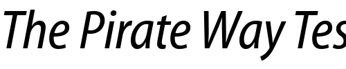 Font : Myriad-Condensed-Web-Italic Custom Text : The Pirate Way Test your own text here Click to download or to view this font on a tshirt that can be custom printed in Bali