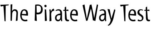 Font : Myriad-Tilt Custom Text : The Pirate Way Test your own text here Click to download or to view this font on a tshirt that can be custom printed in Bali