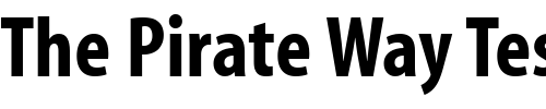 Font : MyriadCn-Bold Custom Text : The Pirate Way Test your own text here Click to download or to view this font on a tshirt that can be custom printed in Bali