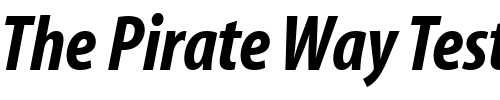 Font : MyriadCn-Bold-Italic Custom Text : The Pirate Way Test your own text here Click to download or to view this font on a tshirt that can be custom printed in Bali