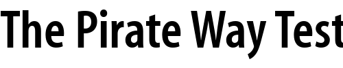 Font : MyriadCn-SemiBold Custom Text : The Pirate Way Test your own text here Click to download or to view this font on a tshirt that can be custom printed in Bali