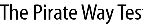 Font : MyriadRegularCondensed Custom Text : The Pirate Way Test your own text here Click to download or to view this font on a tshirt that can be custom printed in Bali
