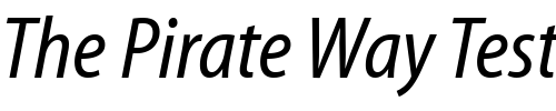 Font : MyriadRegularCondensedItalic Custom Text : The Pirate Way Test your own text here Click to download or to view this font on a tshirt that can be custom printed in Bali