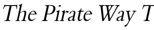Font : Nadine-2-Condensed-Italic Custom Text : The Pirate Way Test your own text here Click to download or to view this font on a tshirt that can be custom printed in Bali
