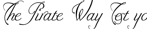 Font : NadineScriptNormal Custom Text : The Pirate Way Test your own text here Click to download or to view this font on a tshirt that can be custom printed in Bali