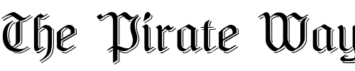 Font : NeuAltischShadow Custom Text : The Pirate Way Test your own text here Click to download or to view this font on a tshirt that can be custom printed in Bali