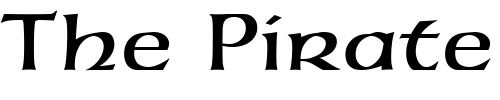 Font : NeueHammerUnziale1 Custom Text : The Pirate Way Test your own text here Click to download or to view this font on a tshirt that can be custom printed in Bali