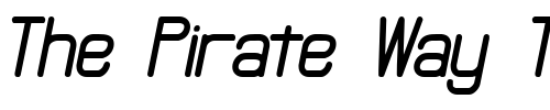 Font : Neural-BRK Custom Text : The Pirate Way Test your own text here Click to download or to view this font on a tshirt that can be custom printed in Bali