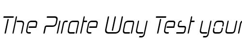 Font : Neuropol-Nova-Cnd-Lite-Italic Custom Text : The Pirate Way Test your own text here Click to download or to view this font on a tshirt that can be custom printed in Bali