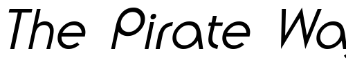 Font : NeuseLightSSK-Italic Custom Text : The Pirate Way Test your own text here Click to download or to view this font on a tshirt that can be custom printed in Bali