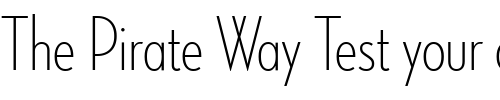 Font : NeutrafaceCondensedPS-LightAlt Custom Text : The Pirate Way Test your own text here Click to download or to view this font on a tshirt that can be custom printed in Bali