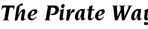 Font : Neuvarese-BoldI Custom Text : The Pirate Way Test your own text here Click to download or to view this font on a tshirt that can be custom printed in Bali