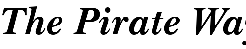 Font : New-Baskerville-Bold-Italic-BT Custom Text : The Pirate Way Test your own text here Click to download or to view this font on a tshirt that can be custom printed in Bali