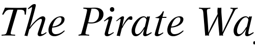Font : NewAster-Italic Custom Text : The Pirate Way Test your own text here Click to download or to view this font on a tshirt that can be custom printed in Bali