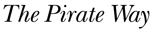 Font : NewBaskervilleCTT-Italic Custom Text : The Pirate Way Test your own text here Click to download or to view this font on a tshirt that can be custom printed in Bali