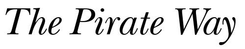 Font : NewBaskervilleODTT-Italic Custom Text : The Pirate Way Test your own text here Click to download or to view this font on a tshirt that can be custom printed in Bali