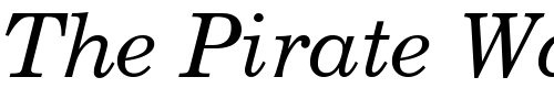 Font : NewCenturySch-4 Custom Text : The Pirate Way Test your own text here Click to download or to view this font on a tshirt that can be custom printed in Bali
