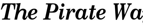 Font : NewCenturySch-6 Custom Text : The Pirate Way Test your own text here Click to download or to view this font on a tshirt that can be custom printed in Bali