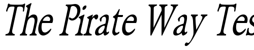 Font : NewHampshireCondensed-Italic Custom Text : The Pirate Way Test your own text here Click to download or to view this font on a tshirt that can be custom printed in Bali