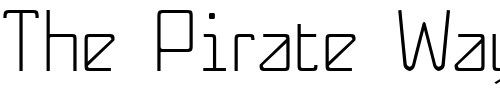 Font : NewNerdishThin Custom Text : The Pirate Way Test your own text here Click to download or to view this font on a tshirt that can be custom printed in Bali