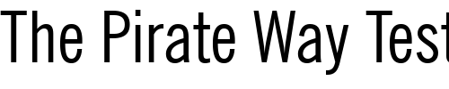 Font : News-Gothic-Condensed-BT Custom Text : The Pirate Way Test your own text here Click to download or to view this font on a tshirt that can be custom printed in Bali
