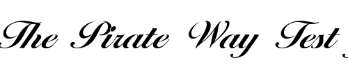 Font : NicholasBecker-Bold Custom Text : The Pirate Way Test your own text here Click to download or to view this font on a tshirt that can be custom printed in Bali