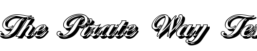 Font : NicholasBeckerShadow-Bold Custom Text : The Pirate Way Test your own text here Click to download or to view this font on a tshirt that can be custom printed in Bali